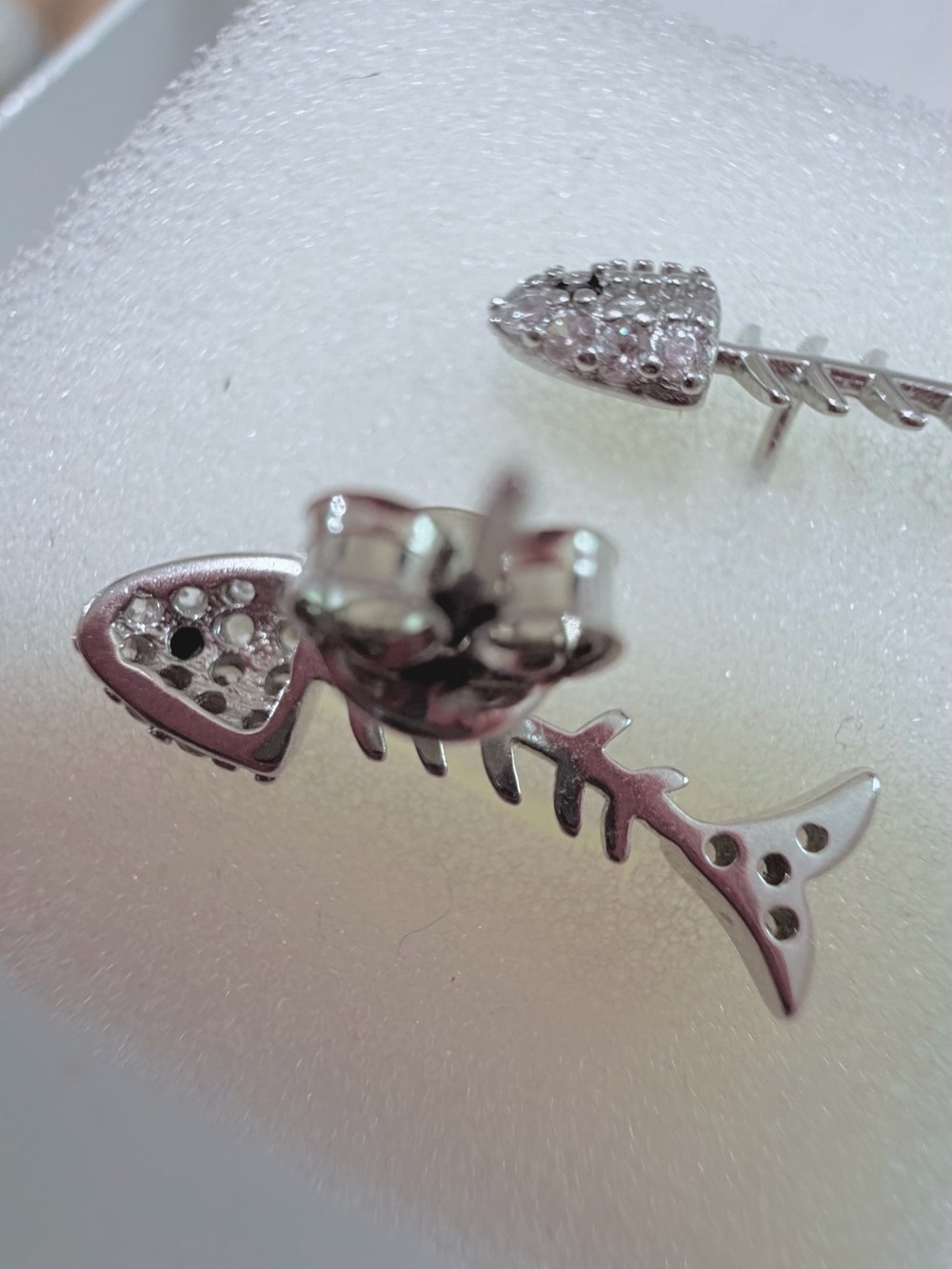 Fishbone earrings 925 silver - Picture 7 of 10